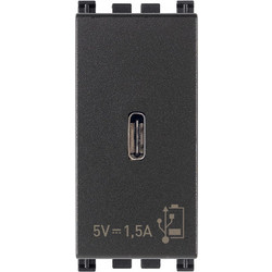 Πρίζα Τροφοδοσίας USB C 5V 1,5A 1M Γκρι Arke