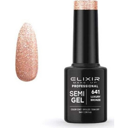 Elixir Semigel 641 Luxury Bronze Glitter Ημιμόνιμο Βερνίκι Νυχιών 5ml