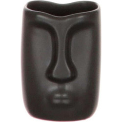 Mastershop Mataki Κασπώ Κεραμικό Μαύρο 8.5x7.5x11.5cm