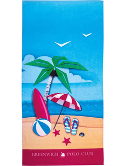 Greenwich Polo Club 3719 Παιδική Πετσέτα Θαλάσσης Μπλε 70x140cm