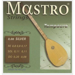 Mastro Σετ 7 Χορδές Ταμπουρά Silver Plated Copper 8"