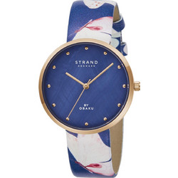 Strand by Obaku Γυναικείο Ρολόι με Μπλε Δερμάτινο Λουράκι S700LXVLPL-DJB