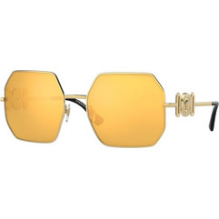 Versace VE2248 1002/7P Γυναικεία Γυαλιά Ηλίου Τετράγωνα Μεταλλικά Χρυσά με Χρυσό Polarized Φακό