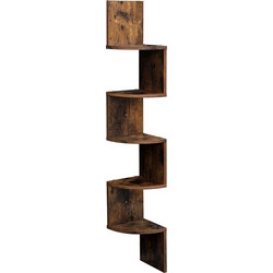 Γωνιακή Ξύλινη Ραφιέρα με 5 Ράφια 20 x 20 x 127.5 cm VASAGLE LBC20BX