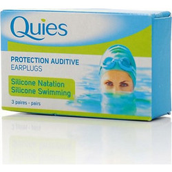 Quies Protection Auditive Earplugs Silicone Swiming - Ωτοασπίδες Σιλικόνης, 3 ζεύγη