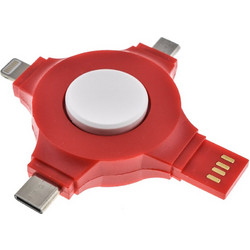 Charging Spinner 4 in 1 red-White