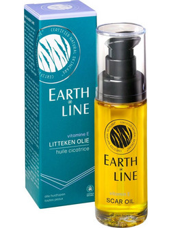 Earth-Line Vitamin Scar Oil Βιολογικό Λάδι Προσώπου για Ανάπλαση με Βιταμίνη E 30ml