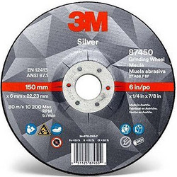 3M Silver Λειαντικός Δίσκος με Συμπιεσμένο Κέντρο T27 - 125 mm x 7mm