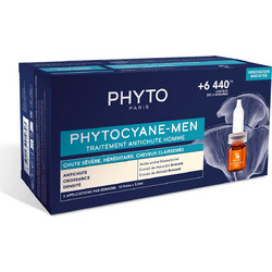 Phyto Phytocyane Severe Hair Loss for Men Αμπούλες κατά της Τριχόπτωσης 12x3.5ml