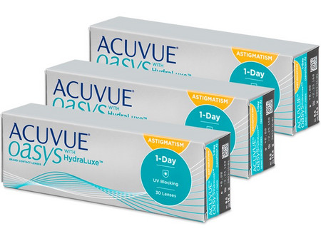 Acuvue Oasys 1 Day with HydraLuxe for Astigmatism 90Pack Ημερήσιοι