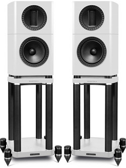 Wharfedale Elysian 1 Ζεύγος με Βάσεις Ηχείων Hi-Fi Δαπέδου 175W 2 Δρόμων Piano White