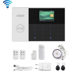 Tuya PG-105-GSM Ασύρματο Σύστημα Συναγερμού με 1 Ανιχνευτή Κίνησης, 1 Αισθητήρα Πόρτας, 1 Σειρήνα, 2 Τηλεχειριστήρια, 2 Tag, Κέντρο, Πληκτρολόγιο (Wi-Fi / GSM)