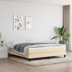 vidaXL Κρεβάτι Boxspring Υφασμάτινο με Στρώμα 100x200cm 180x200cm 3144098