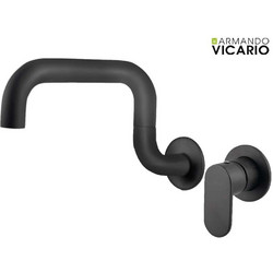 Μπαταρία Κουζίνας Τοίχου Armando Vicario Laundry 400747-400 Black Matt