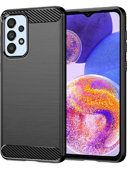 Techsuit Carbon Silicone Back Cover Black (Samsung Galaxy A23)