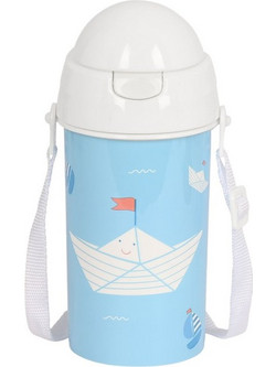 Safta Ship Παιδικό Μπουκάλι Πλαστικό BPA Free με Καλαμάκι Μπλε 500ml