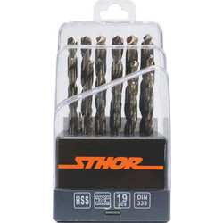 Sthor 21999 Σετ Τρυπάνια HSS 19τμχ 1-10mm
