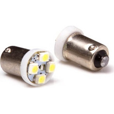 Λάμπα Led BA9S T4W 12volt 4 Led 0.65watt Λευκή 6000k 1 Τεμάχιο
