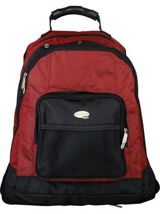 Addison Backpack Laptop 15.6" Black / Burgundy