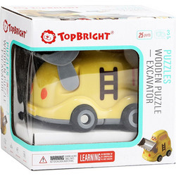Παιδικό Puzzle Topbright Ξύλινο Bulldozer 24 Κομμάτια