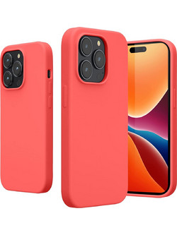 KWmobile Soft Flexible Rubber Cover - Θήκη Σιλικόνης Apple iPhone 14 Pro - Neon Coral (59073.103)