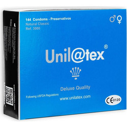 Unilatex Natural Προφυλακτικά με Λιπαντικό 144τμχ