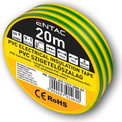 Entac Ταινία 19mm x 20m Ριγέ - Μονωτική Ταινία