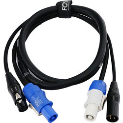 Fos Technologies FC-PDC-1.5 - Επαγγελματικό καλώδιο PowerCon / DMX 1,5 μέτρο