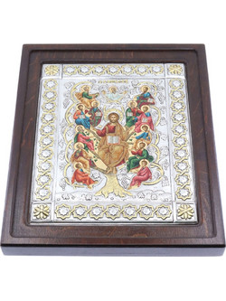 Ασημένια εικόνα η Άμπελος 20 x 25 cm, iconotechniki