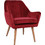 HomeMarkt Πολυθρόνα Βελούδινη Κόκκινη Corena HM8400.06