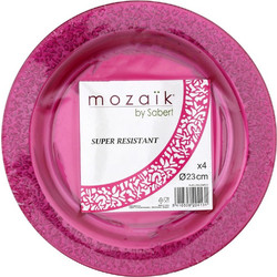 Σετ Πλαστικά Πιάτα Mozaik by Sabert 19cm (4τμχ)