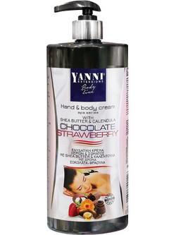Yanni Extensions Chocolate & Strawberry Hand & Body Ενυδατική Κρέμα Σώματος 1lt