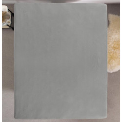Υπέρδιπλο Σεντόνι Dubbel Jersey με Λάστιχο 160 x 200 x 30 cm Χρώματος Γκρι Dreamhouse 8717703801804