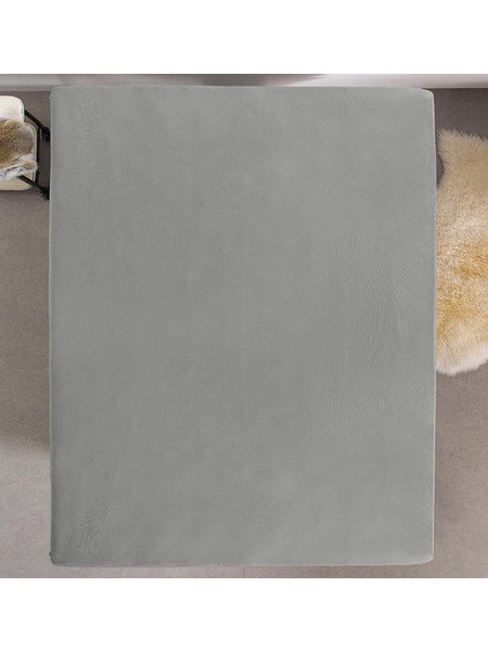 DreamHouse Σεντόνι Υπέρδιπλο με Λάστιχο 160x200+30 Jersey Grey