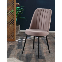 Fidelio Home Καρέκλα Τραπεζαρίας Gold FD-GOLD-BEIGE