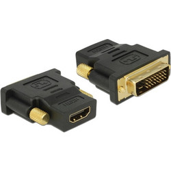 DELOCK αντάπτορας DVI 24+1 σε HDMI 65466, 4K, gold-plated, μαύρος
