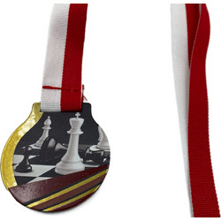 Σκακιστικό μετάλλιο Dernie (Χρυσό) με κορδέλα