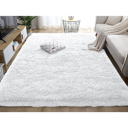 Γαρύφαλλο Fluffie Χαλί Ορθογώνιο Shaggy 80x180cm Λευκό