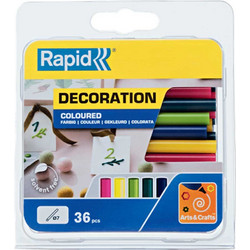 RAPID ΡΑΒΔΟΙ ΣΙΛΙΚΟΝΗΣ 9cm Φ7mm ΣΕΤ 36τεμ. TRENDY ΧΡΩΜΑΤΑ 1495001426