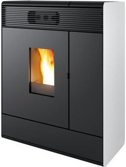 MCZ Aki Hydromatic 18 Black Σόμπα Pellet Καλοριφέρ Αερόθερμη 16.1kW