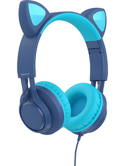 Havit H225d Ενσύρματα Παιδικά Ακουστικά On Ear Μπλε