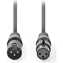 Kαλώδιο ήχου NEDIS COTH15010GY50 3pin XLR θηλυκό σε 3pin XLR αρσενικό μήκους 5.0m - 233-0826
