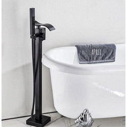 Luxury Matte Black Bathtub Faucet επιδαπέδια μπαταρία λουτρού MY3077 BLACK MAT