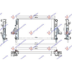 Ψυγειο Νερου 0.7 Βενζινη +/ A/C Μ/Α (530X304) Smart Fortwo Roadster 03-07 - 548906300