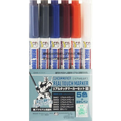Gundam Real Touch Marker Set - Σετ Μαρκαδόρων Gundam Real Touch (6τεμ)