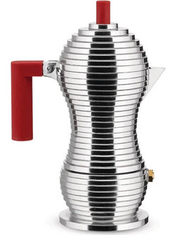 Alessi Pulcina MDL02/1 Μπρίκι Espresso 1Cup Inox/Red