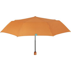 Umbrella Lady Mini 54/8 Man. 3 section round solid color windproof Microfibre πορτοκαλί