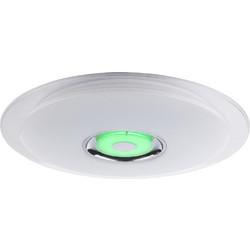 Φωτιστικό Κρεβατοκάμαρας Πλαφονιέρα Tune LED 36W 2200Lm Μέταλλο Λευκό Κρύσταλλο Διάφανο