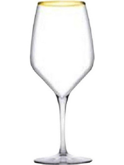 Espiel Ποτήρι Κρασιού Γυάλινο Κολωνάτο Golden Touch Napa 360ml SP440329G6GD