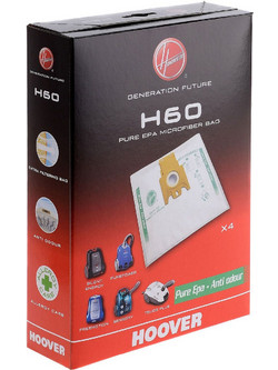 Hoover Pure Hepa H60 Σακούλες Σκούπας 4τμχ Συμβατές με Σκούπα Hoover
